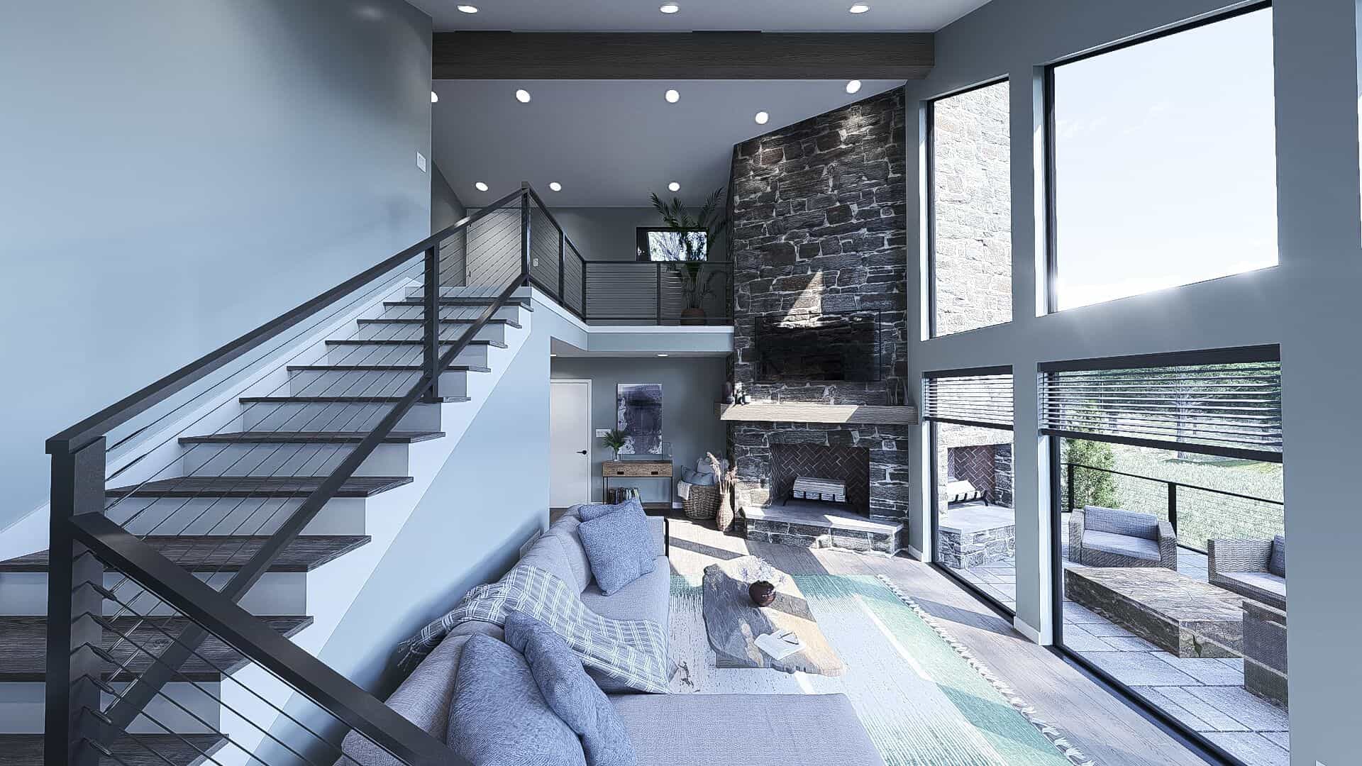 Great Room of this 3-Bedroom,1318 Sq Ft Plan -221-1009