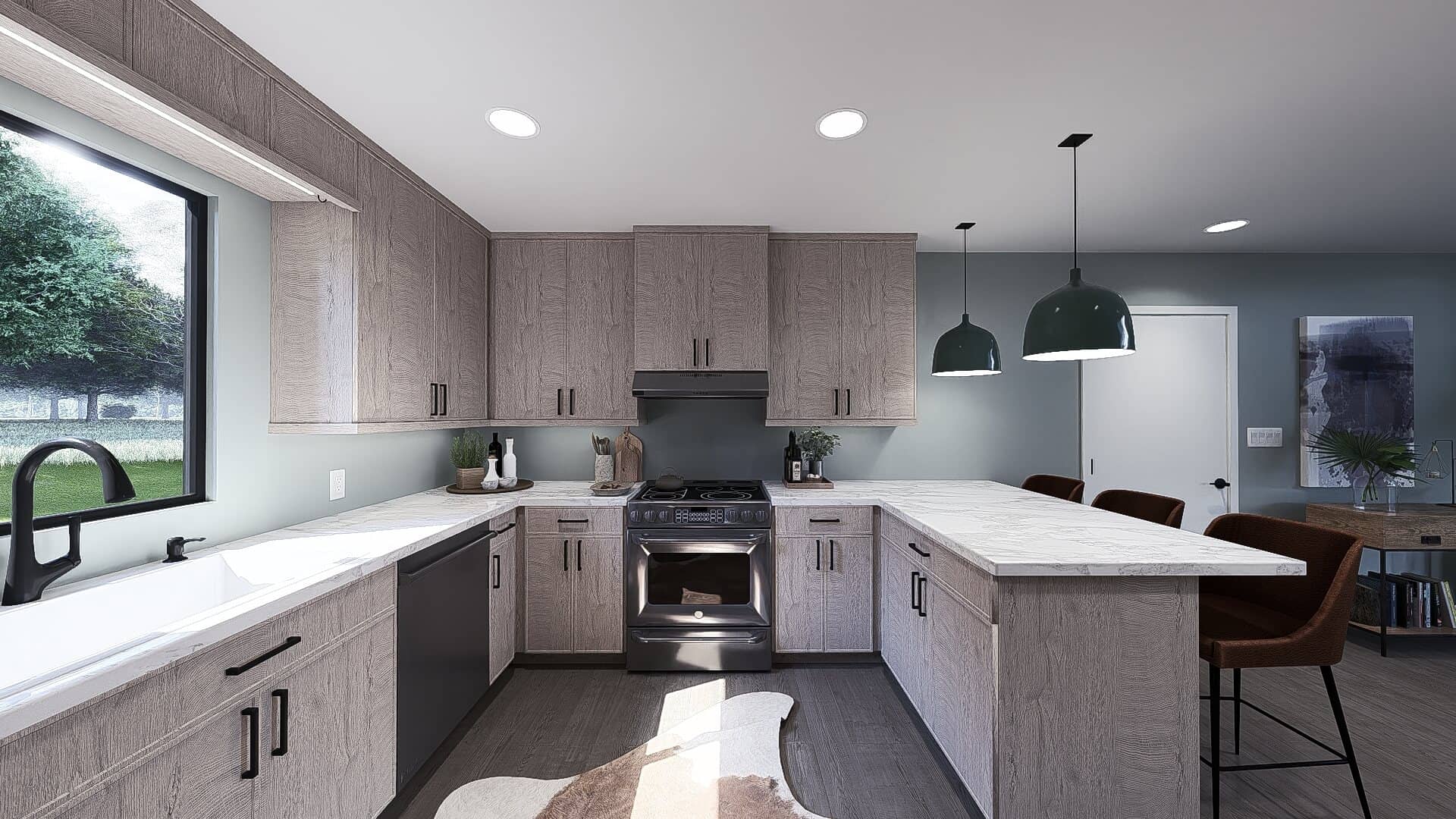 Kitchen of this 3-Bedroom,1318 Sq Ft Plan -221-1009