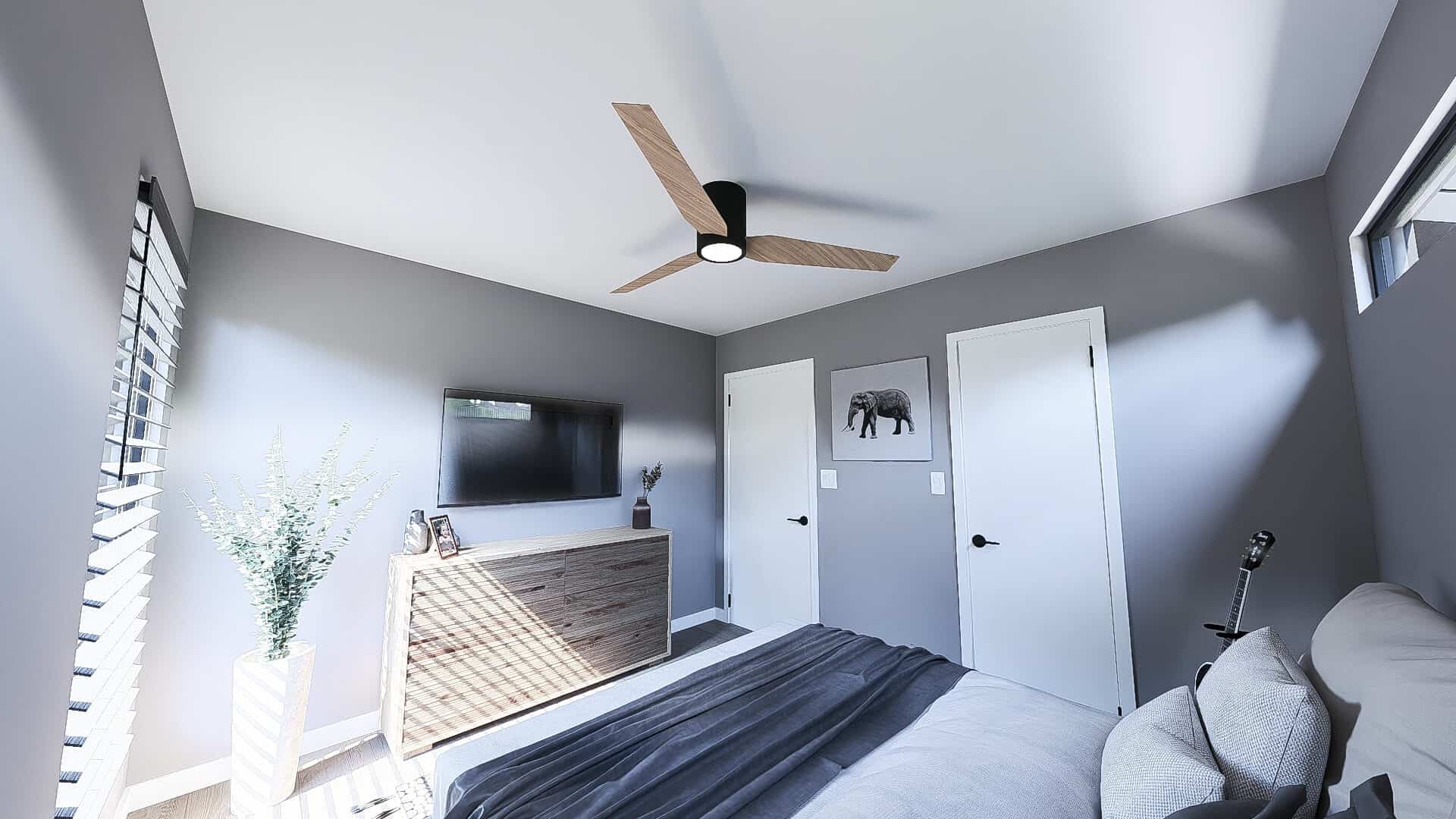 Bedroom of this 3-Bedroom,1318 Sq Ft Plan -221-1009