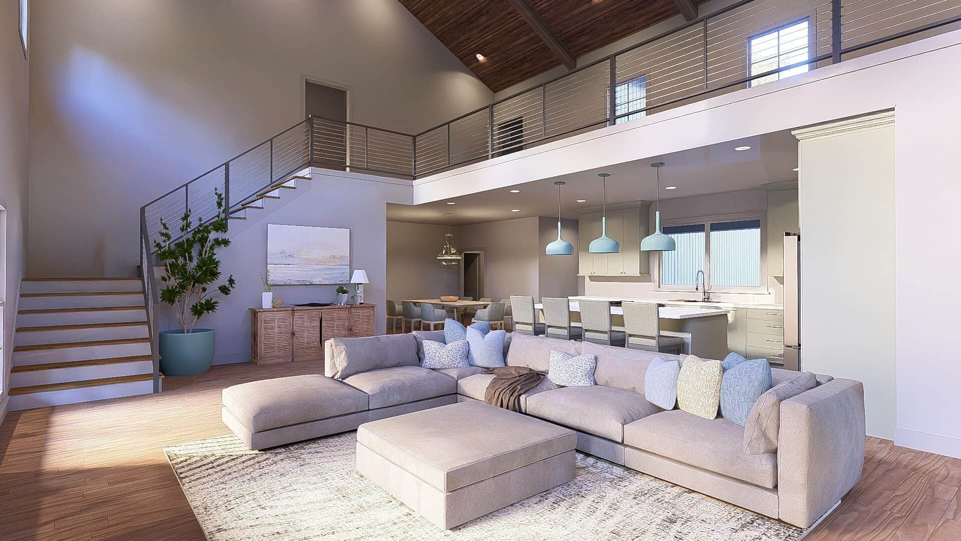 Living Room of this 5-Bedroom,3163 Sq Ft Plan -221-1011