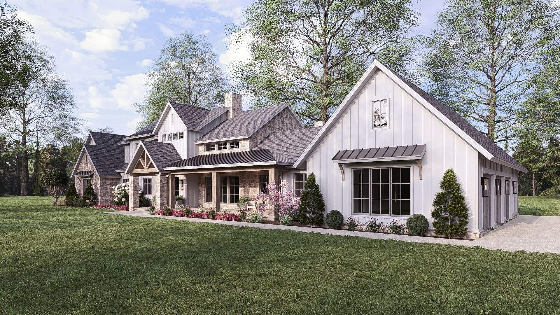 Side View of this 4-Bedroom,4154 Sq Ft Plan -221-1014