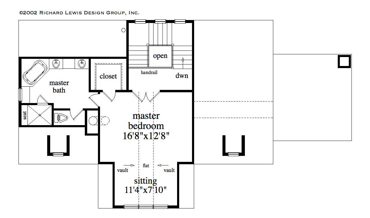 Floor Plan Second Story of Country Plan #225-1004