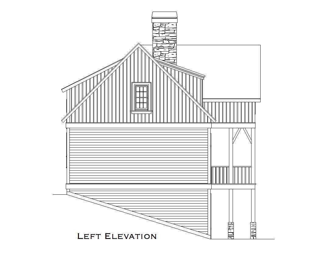 Home Plan Left Elevation of this 4-Bedroom,2888 Sq Ft Plan -225-1004