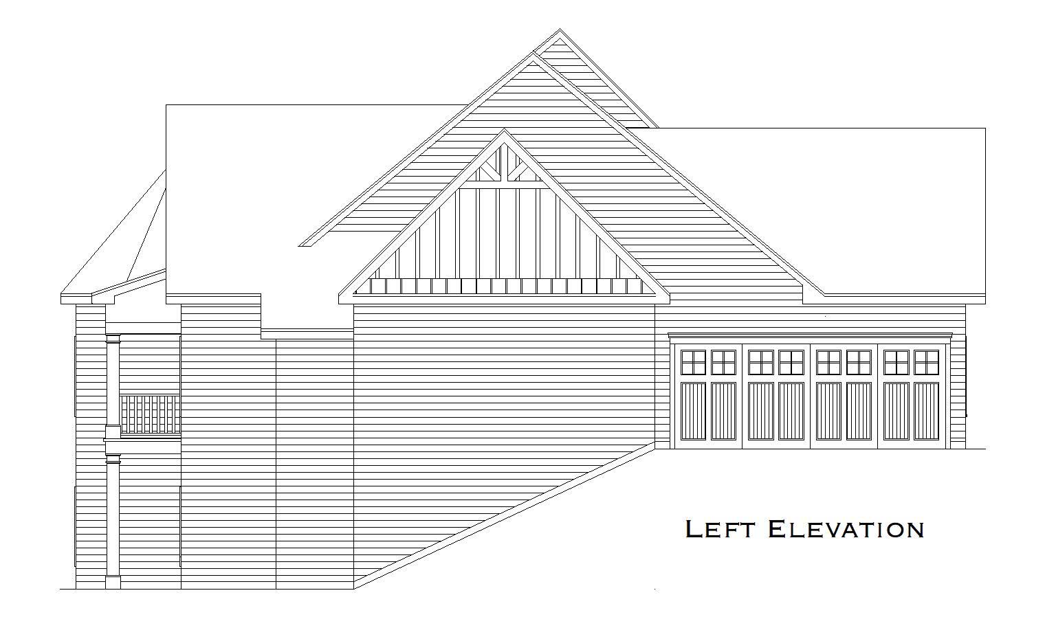 Home Plan Left Elevation of this 2-Bedroom,3853 Sq Ft Plan -225-1031