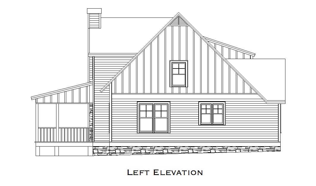 Home Plan Left Elevation of this 3-Bedroom,2488 Sq Ft Plan -225-1032