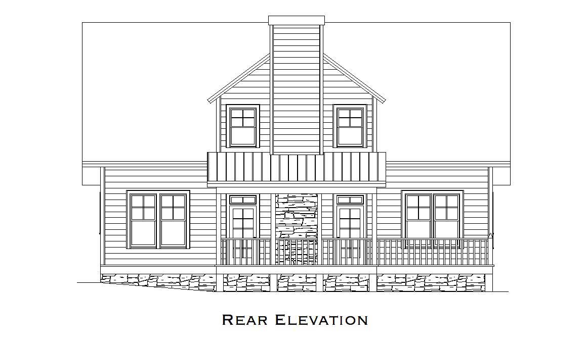 Home Plan Rear Elevation of this 3-Bedroom,2488 Sq Ft Plan -225-1032