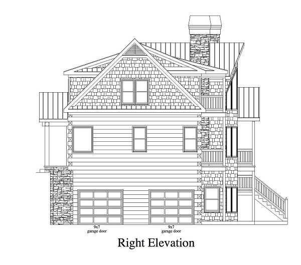Home Plan Right Elevation of this 3-Bedroom,1918 Sq Ft Plan -225-1053