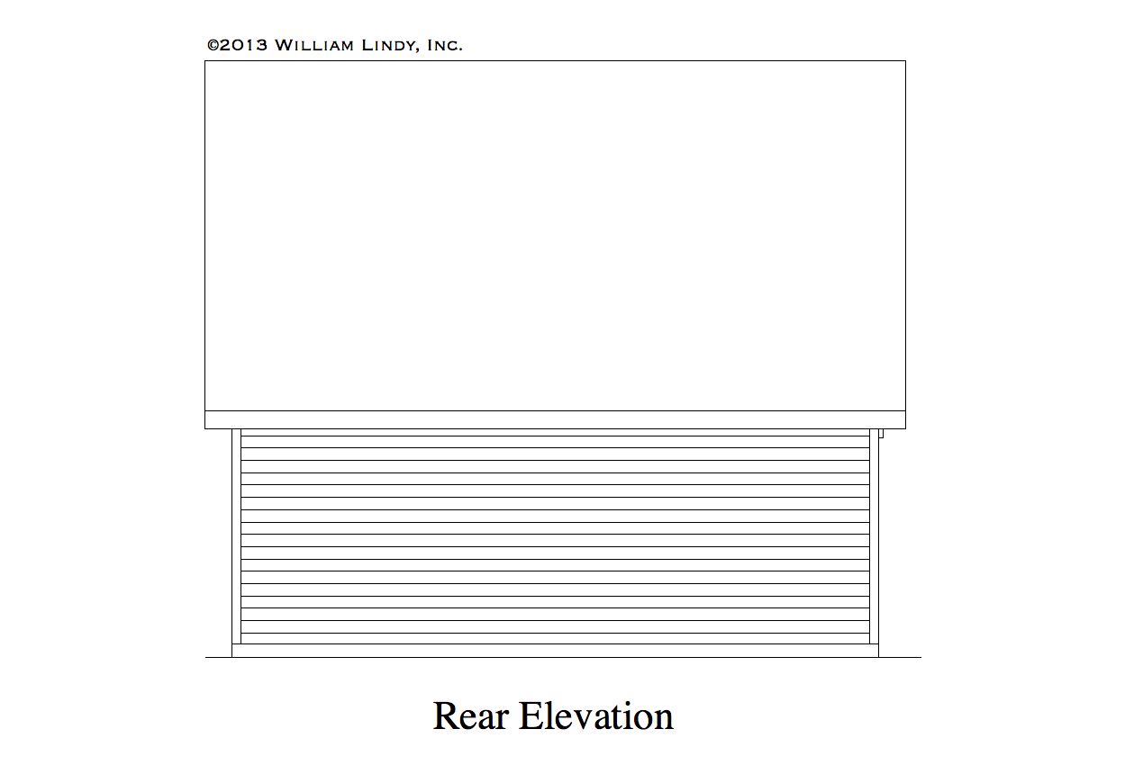 Home Plan Rear Elevation of this 0-Bedroom,600 Sq Ft Plan -225-1059