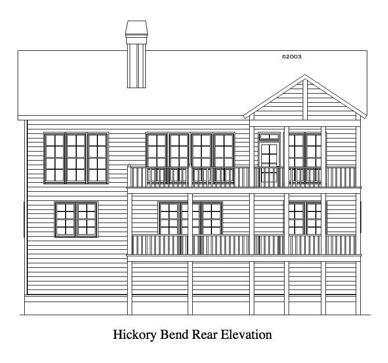 Home Plan Rear Elevation of this 1-Bedroom,1228 Sq Ft Plan -225-1060