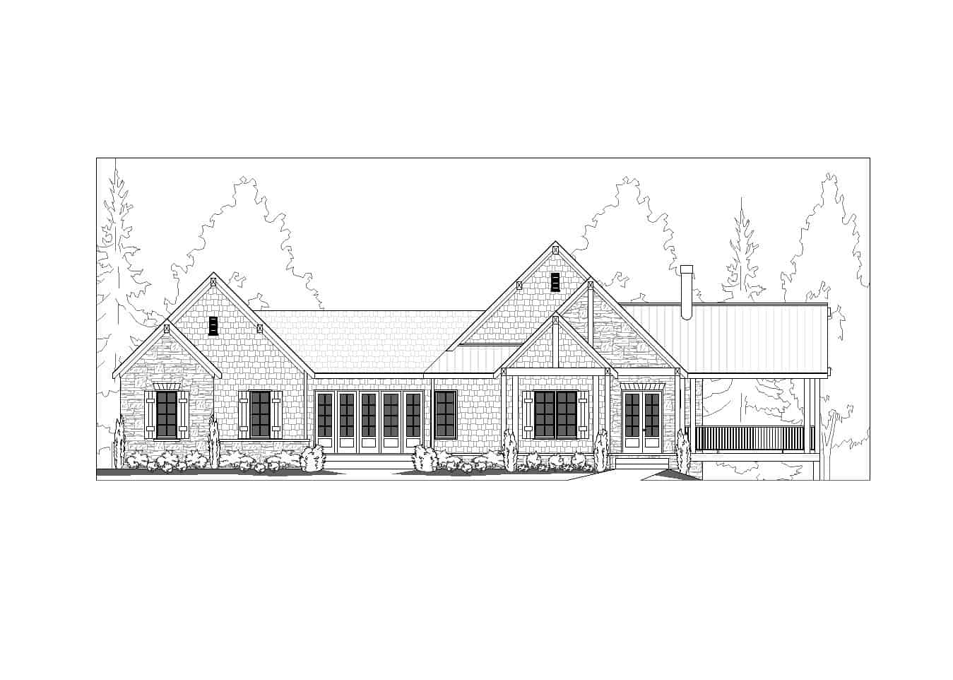 Home Plan Front Elevation of this 3-Bedroom,2665 Sq Ft Plan -225-1082