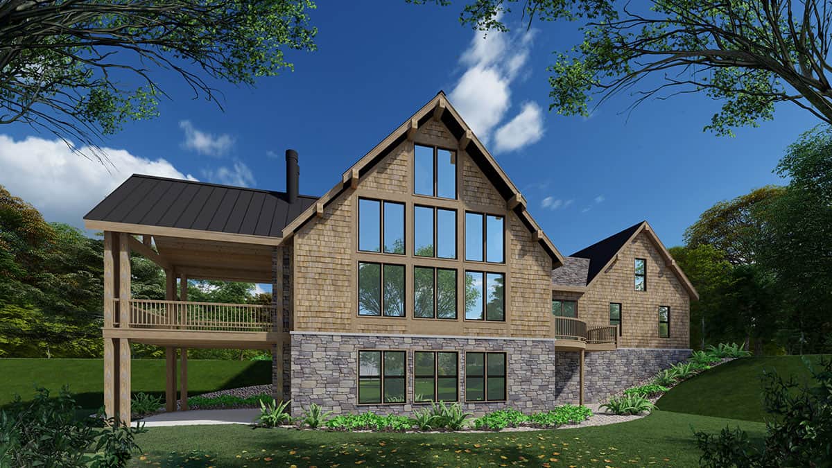 Rear View of this 3-Bedroom,2665 Sq Ft Plan -225-1082