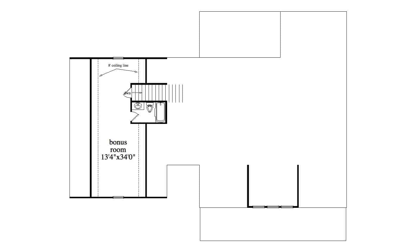 Bonus Room of Ranch Plan #225-1087