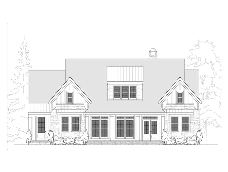 Home Plan Front Elevation of this 3-Bedroom,2920 Sq Ft Plan -225-1096