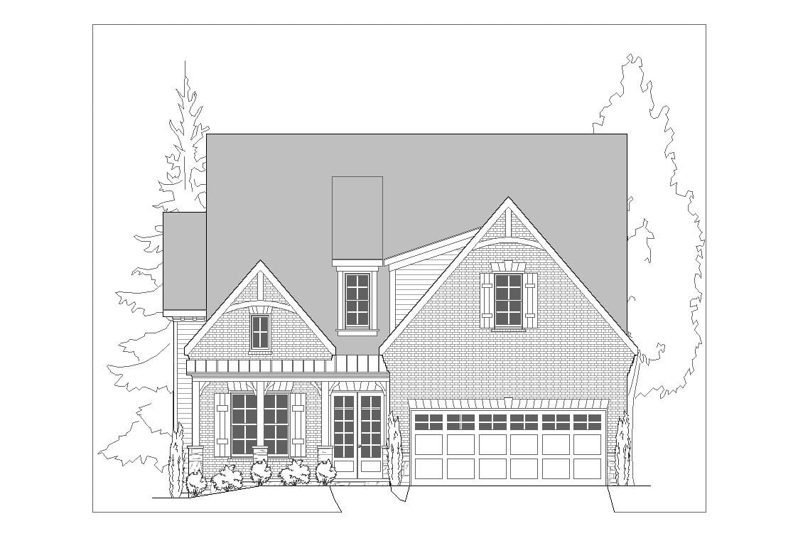 Home Plan Front Elevation of this 4-Bedroom,4005 Sq Ft Plan -225-1104