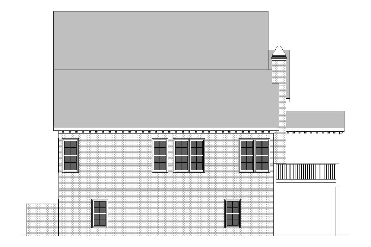 Home Plan Rear Elevation of this 4-Bedroom,4005 Sq Ft Plan -225-1104