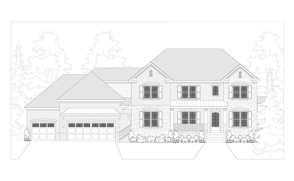 Home Plan Front Elevation of this 5-Bedroom,4560 Sq Ft Plan -225-1106