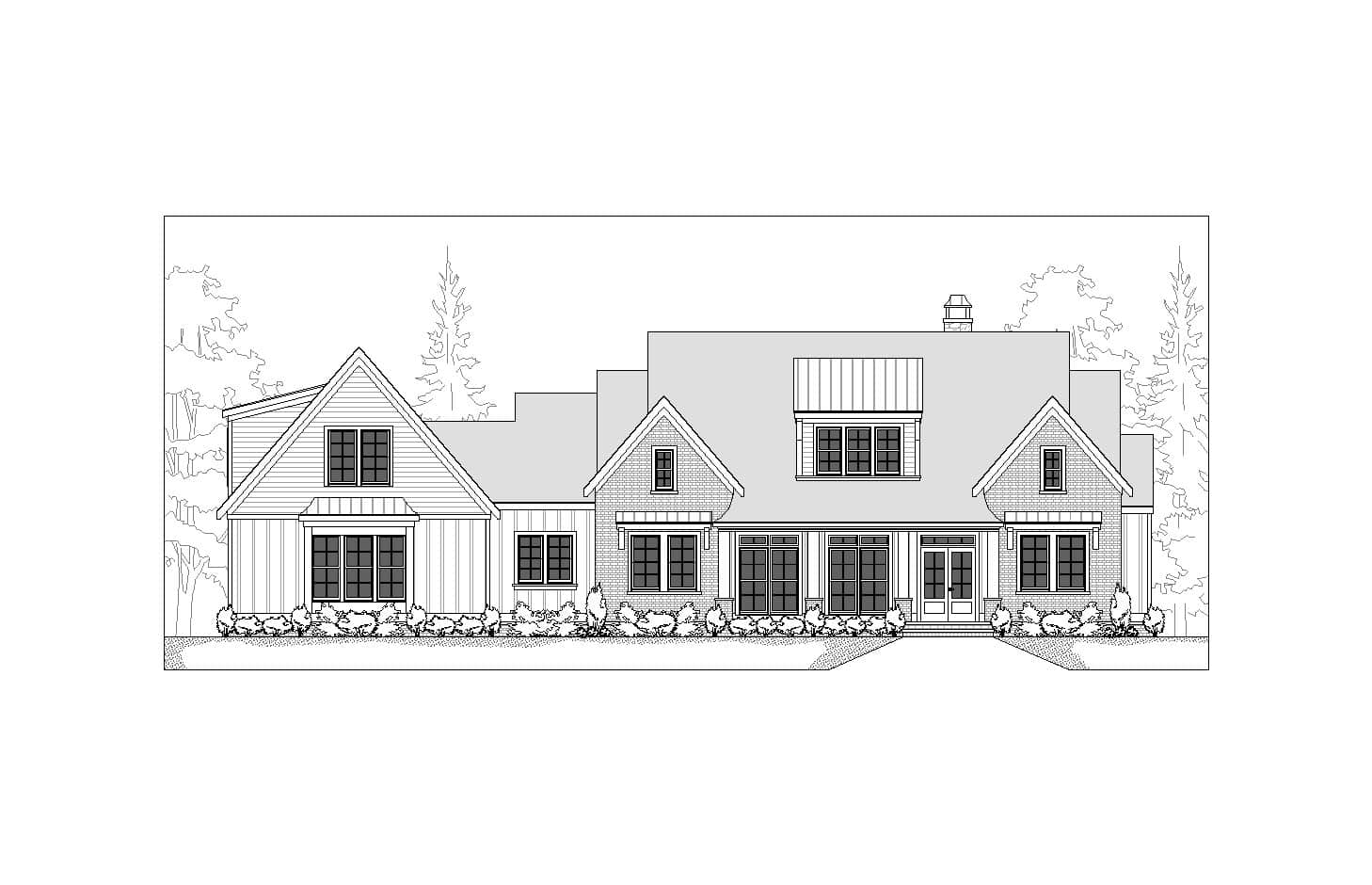 Home Plan Front Elevation of this 3-Bedroom,2365 Sq Ft Plan -225-1107
