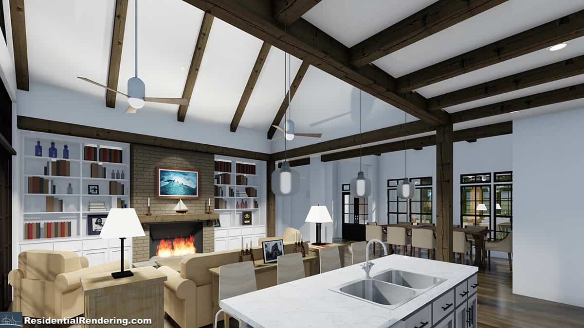 Kitchen: Kitchen Island of this 3-Bedroom,2365 Sq Ft Plan -225-1107