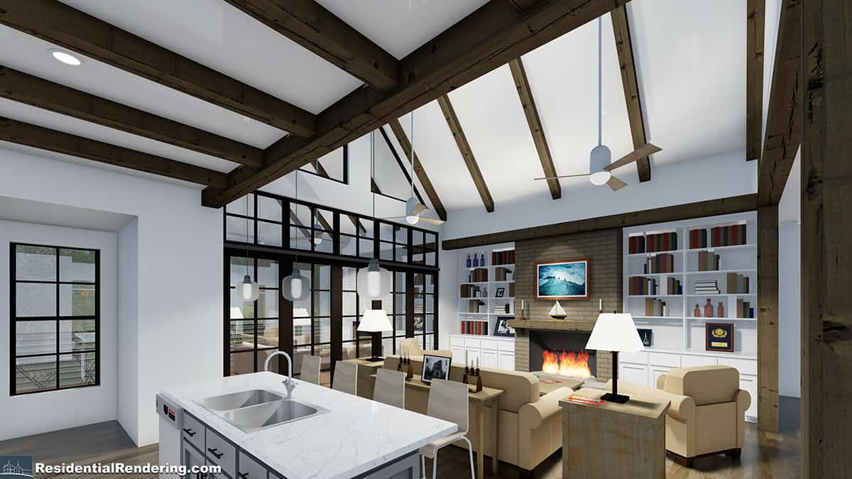 Kitchen: Kitchen Island of this 3-Bedroom,2365 Sq Ft Plan -225-1107