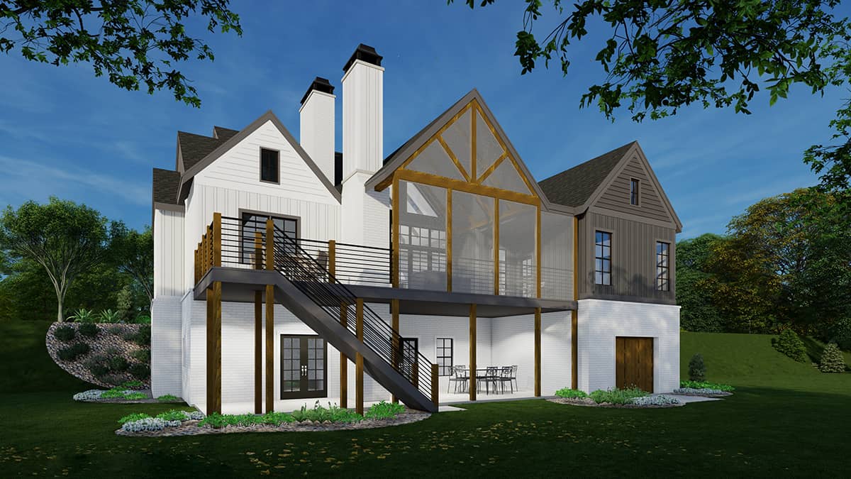 Rear View of this 3-Bedroom,2365 Sq Ft Plan -225-1107