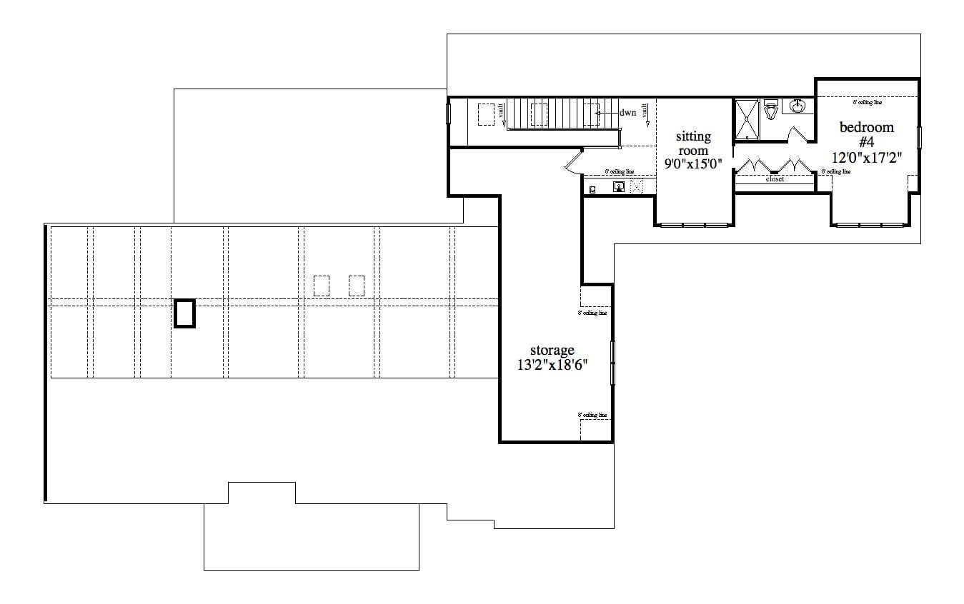Upper Level of Ranch Plan #225-1109
