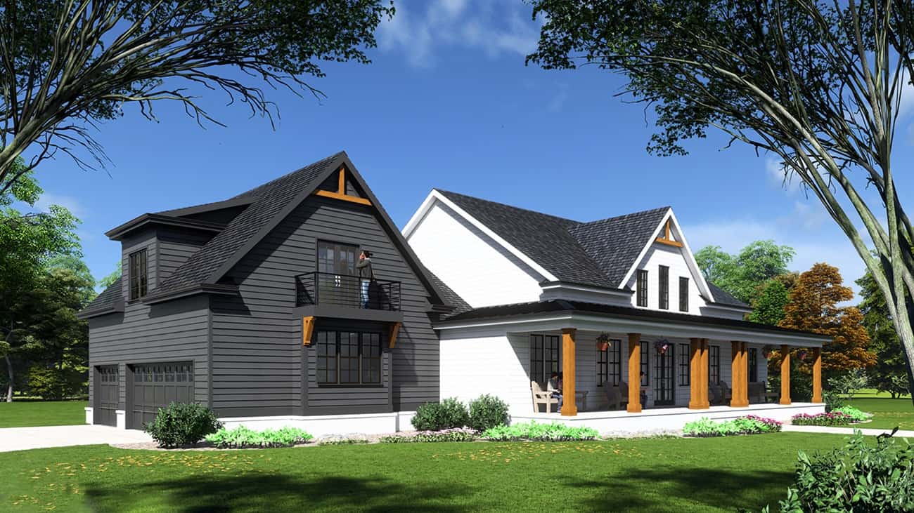 Left Side View of this 3-Bedroom,3535 Sq Ft Plan -225-1110