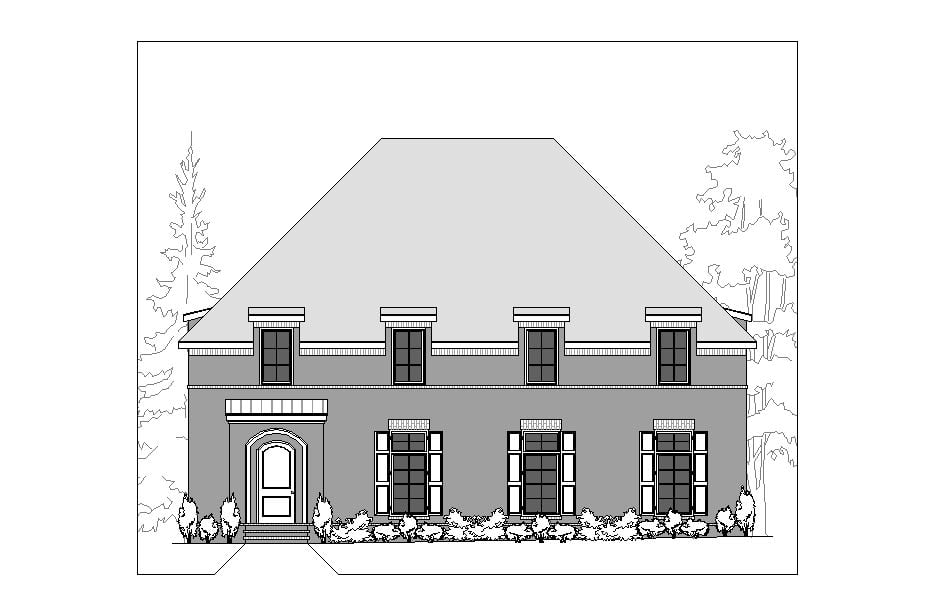 Home Plan Front Elevation of this 4-Bedroom,4175 Sq Ft Plan -225-1112