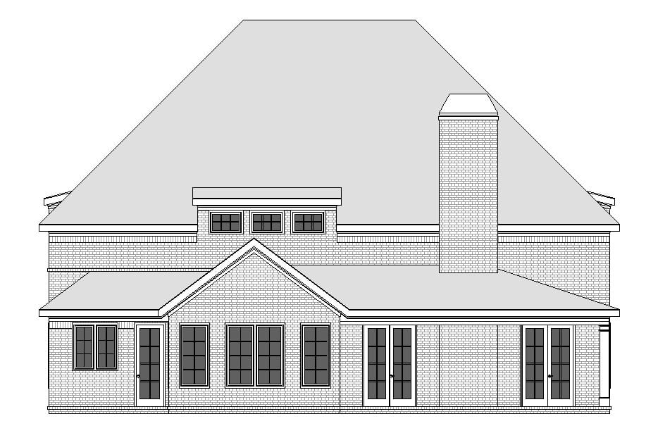 Home Plan Rear Elevation of this 4-Bedroom,4175 Sq Ft Plan -225-1112