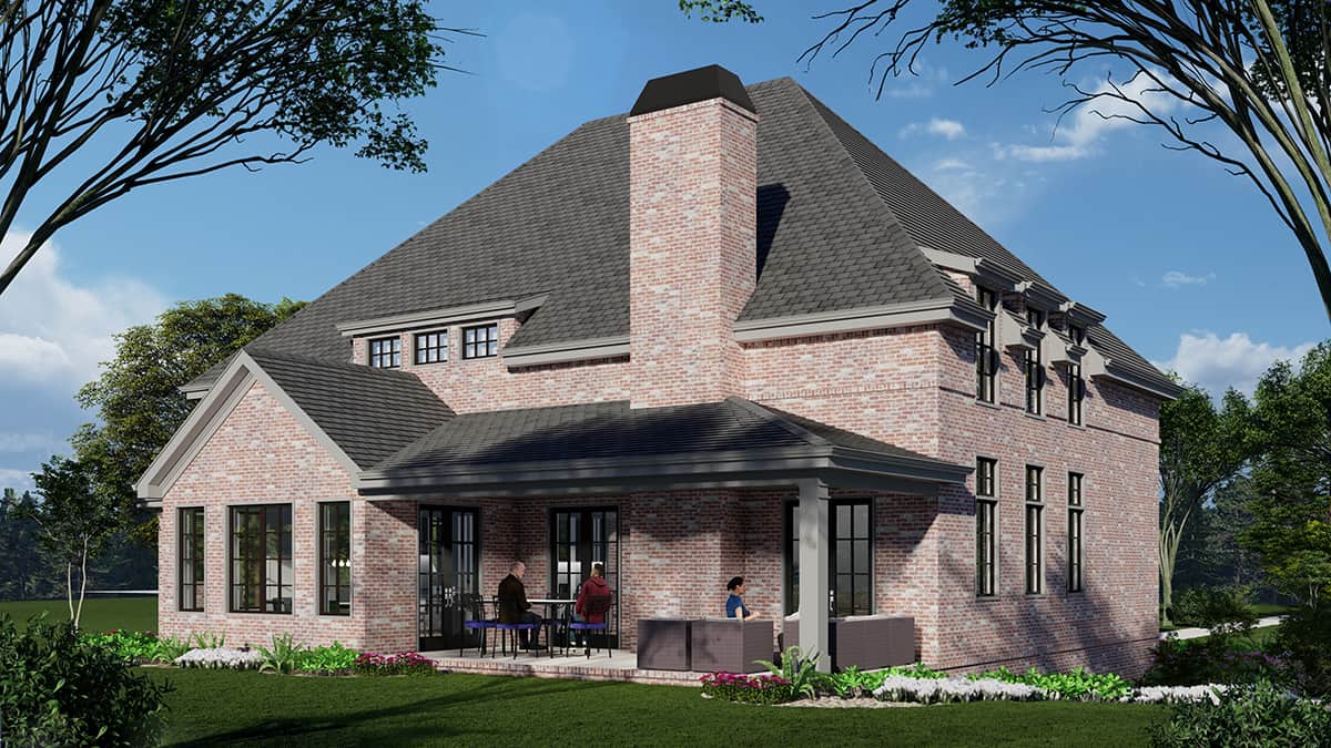 Rear View of this 4-Bedroom,4175 Sq Ft Plan -225-1112