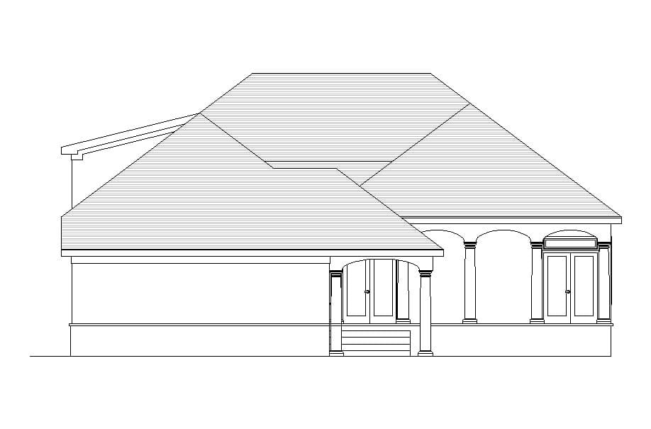 Home Plan Rear Elevation of this 3-Bedroom,2390 Sq Ft Plan -225-1114