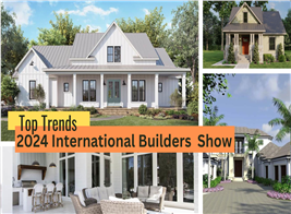 Blog label collage for the International Builders Show Report: Top Trends and Products for 2024