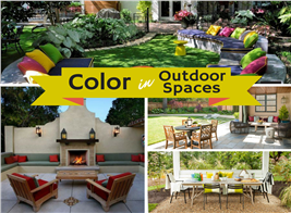 Montage of photographs illustrating outdoor living