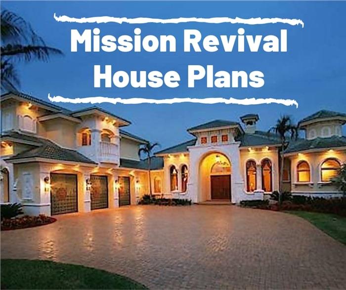 Southwestern style home illustrating article about Mission Revival House Plans