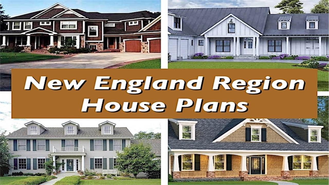 4 homes illustrating article on New England Region house plans