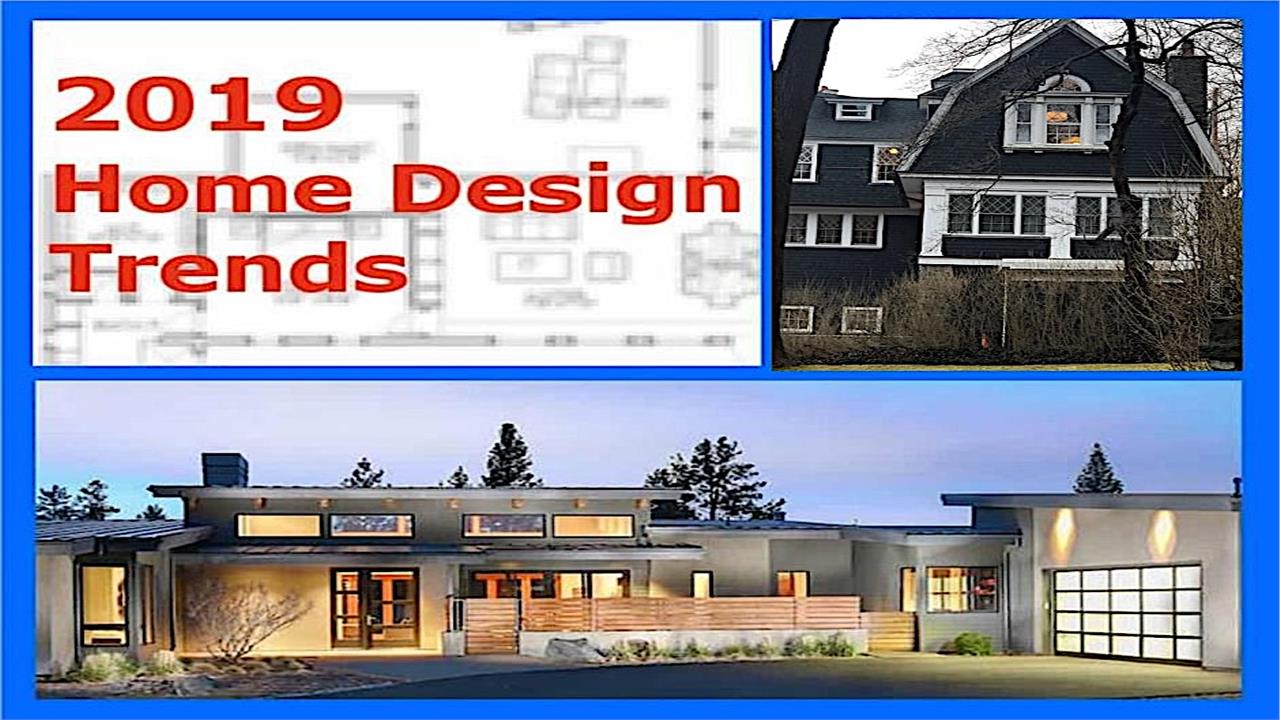 Images illustrating article on 2019 House Plan Design Trends
