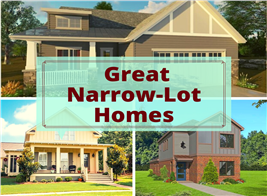 Narrow lot house plans and homes