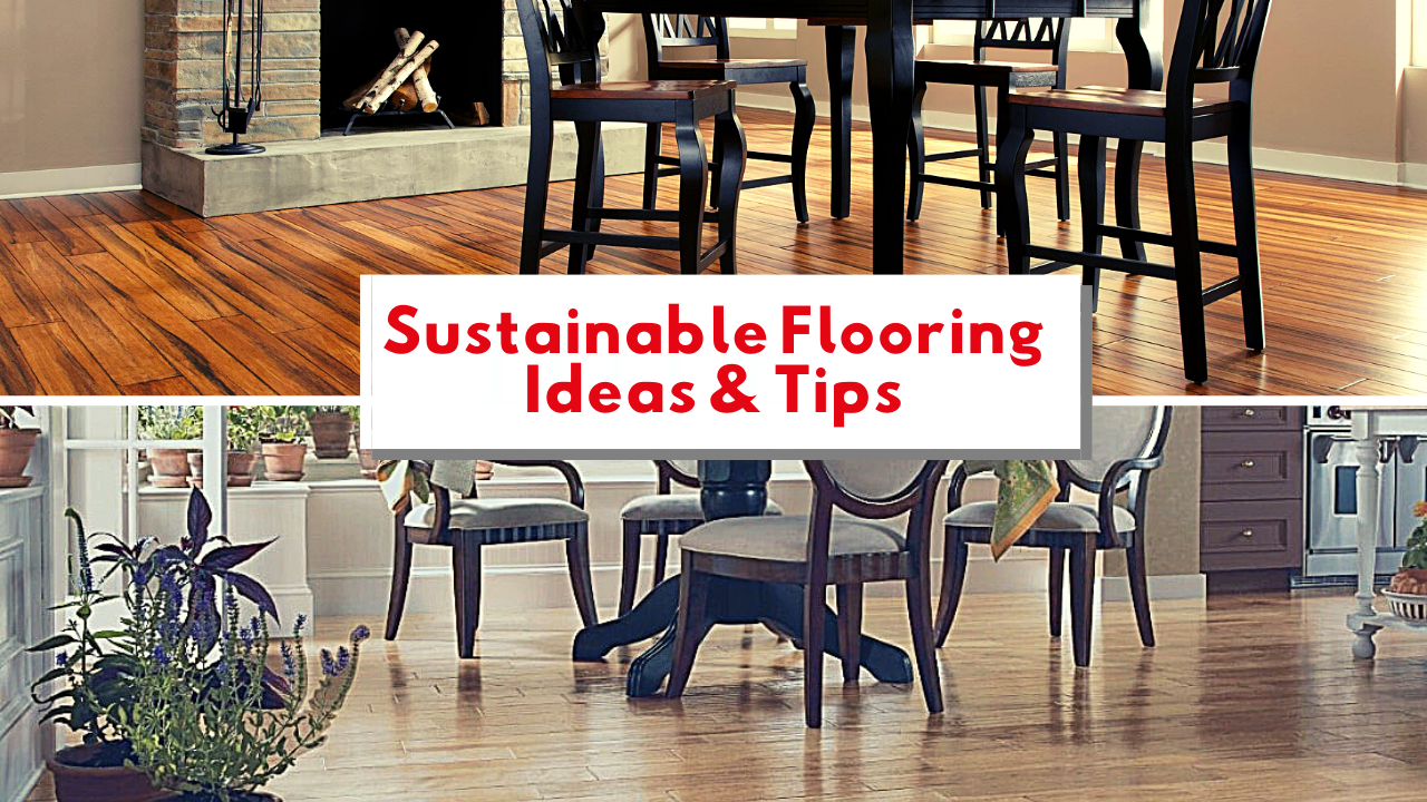 Montage of 2 photographs of floors illustrating article on eco-flooring 