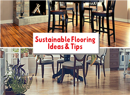 Montage of 2 photographs of floors illustrating article on eco-flooring 
