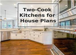 Kitchen with large island to illustrate article about two-cook kitchens