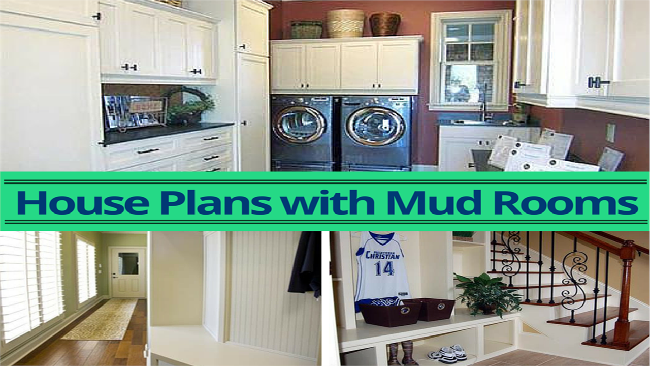 Montage of 3 photos illustrating mud rooms