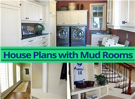 Montage of 3 photos illustrating mud rooms