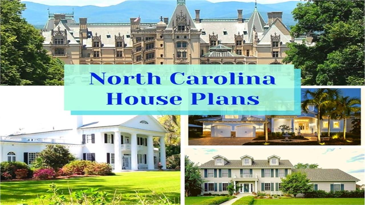 Four homes illustrating article about North Carolina House Plans