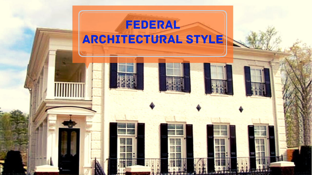White Colonial style home illustrating article about Federal Architectural Style