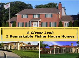 Three photos depicting Fisher House Foundation homes