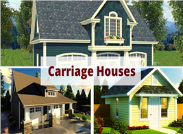 3 small homes illustrating article about carriage houses