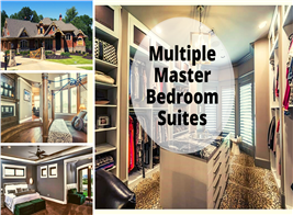 Bedroom suites in new homes illustrating article on multiple master bedroom suites
