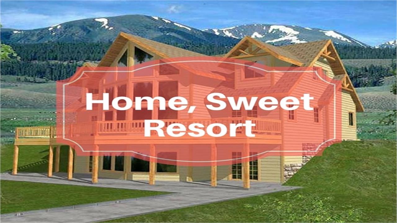 Rendering of resort-like House Plan #132-1313