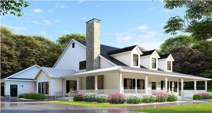 A well-designed one-and-a-half story house plan providing maximum living space within a building budget.