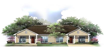 Duplex house plans designed to accommodate two distinct family units.