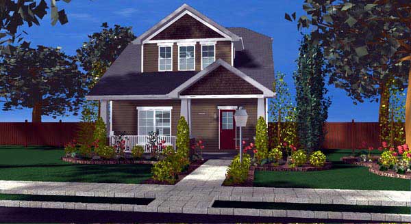 2-Bedroom, 1441 Sq Ft Craftsman Home Plan - 100-1123 - Main Exterior